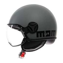 MOMO DESIGN FGTR Classic Open Face Helmet Mono Matt Grey / Black