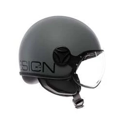 MOMO DESIGN FGTR Classic Open Face Helmet Mono Matt Grey / Black