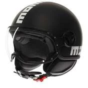 MOMO DESIGN FGTR Classic Open Face Helmet Mono Matt Black / White