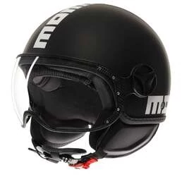 MOMO DESIGN FGTR Classic Open Face Helmet Mono Matt Black / White