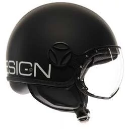 MOMO DESIGN FGTR Classic Open Face Helmet Mono Matt Black / White