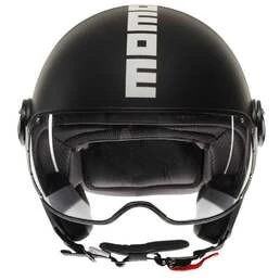 MOMO DESIGN FGTR Classic Open Face Helmet Mono Matt Black / White