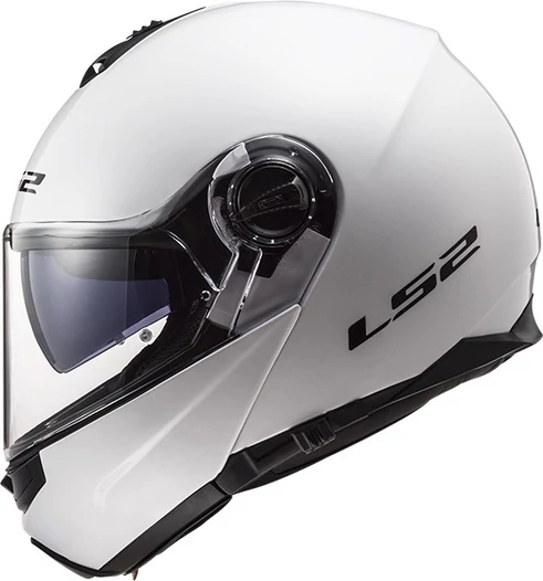 LS2 FF325 Strobe Electric Snow мотошлем зимний снегоходный белый с электрическим визором