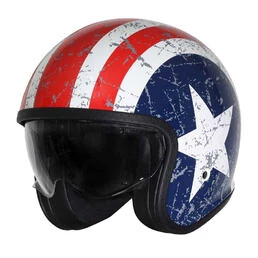 ORIGINE Spirit Rebel Star open face helmet white / red / blue