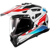 Ls2 MX702 PIONEER 2 NAMIB Adventure Motorcycle Мотошлем White Blue Red