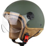 Motocubo 721 ANT Matt Green Motorcycle Jet Мотошлем