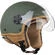 Motocubo 721 ANT Matt Green Motorcycle Jet Мотошлем