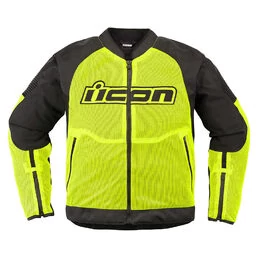 Icon Overlord 3 Mesh CE Hi-Viz мотокуртка желтая