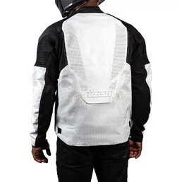 Icon Overlord 3 Leather White мотокуртка белая
