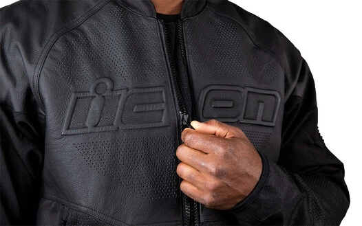 Icon Overlord 3 Leather Black мотокуртка черная (размер: 3xl)