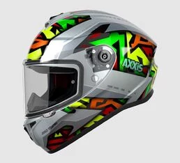 AXXIS FF112D Draken S Jolly Gloss Gray мотошлем интеграл серый
