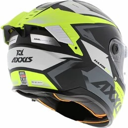 AXXIS FF122 Hawk SV EVO Ixil Matt Fluor Yellow мотошлем желтый матовый