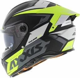 AXXIS FF122 Hawk SV EVO Ixil Matt Fluor Yellow мотошлем желтый матовый