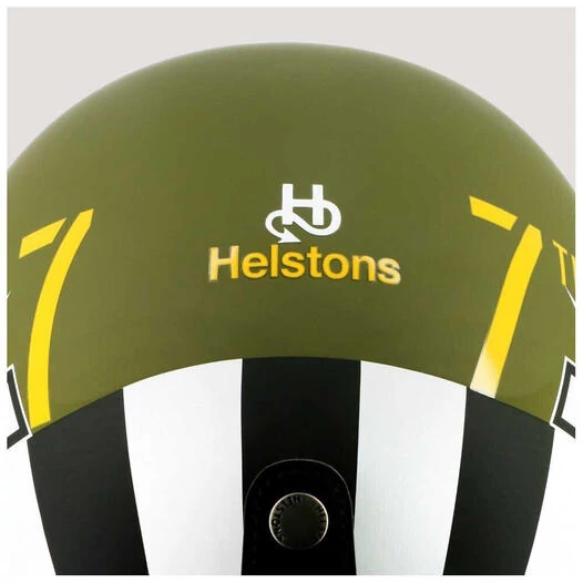 HELSTONS Thunderbolt open face helmet Зеленый