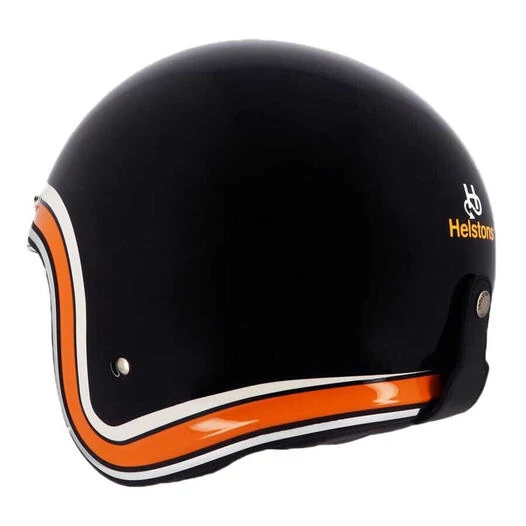 HELSTONS Freedom open face helmet Black / Beige / Orange