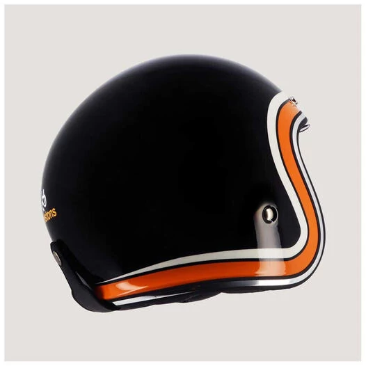 HELSTONS Freedom open face helmet Black / Beige / Orange