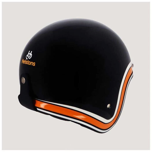HELSTONS Freedom open face helmet Black / Beige / Orange