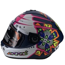 AXXIS FF112D Draken S Star Matt Blue мотошлем интеграл синий матовый