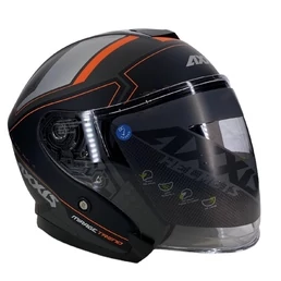 AXXIS OF504SV Mirage SV Trend Matt Fluor Orange мотошлем открытый черный с оранжевым матовый