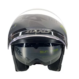 AXXIS OF504SV Mirage SV Trend Matt Fluor Orange мотошлем открытый черный с оранжевым матовый