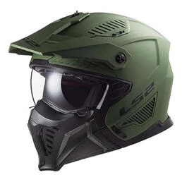 LS2 OF606 Drifter convertible helmet Matt Military Green