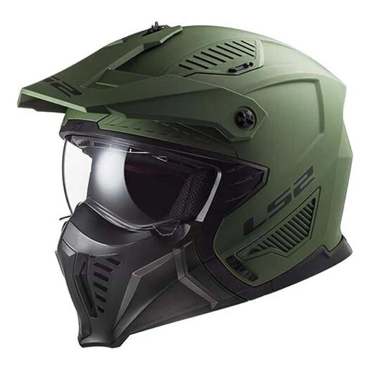 LS2 OF606 Drifter convertible helmet Matt Military Green (размер: xs)