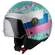 NZI Zeta 2 open face helmet Matt Blue Leaves (размер: s)