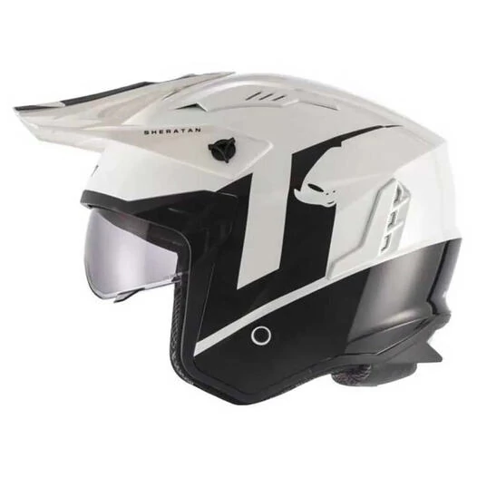 UFO Sheratan open face helmet Черно-белый (размер: xs)