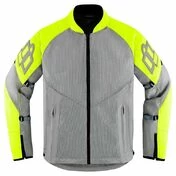 Icon Mesh AF2 CE Hi-Viz мотокуртка серая с желтыми вставками