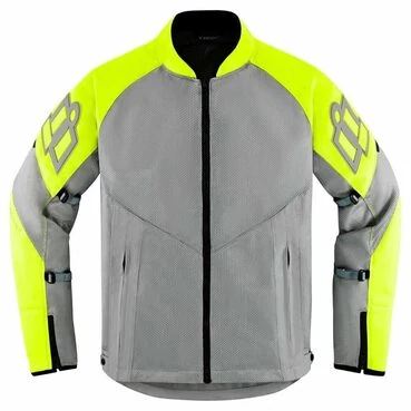 Icon Mesh AF2 CE Hi-Viz мотокуртка серая с желтыми вставками