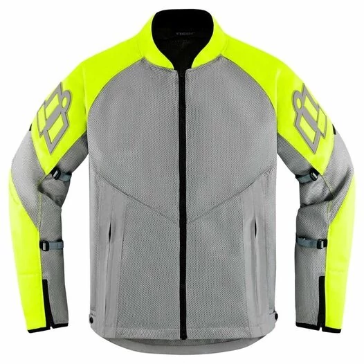 Icon Mesh AF2 CE Hi-Viz мотокуртка серая с желтыми вставками (размер: s)