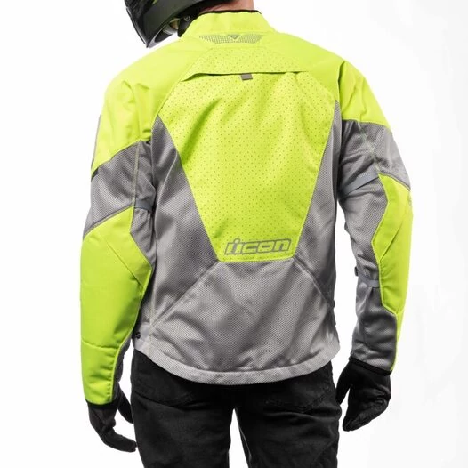 Icon Mesh AF2 CE Hi-Viz мотокуртка серая с желтыми вставками (размер: s)