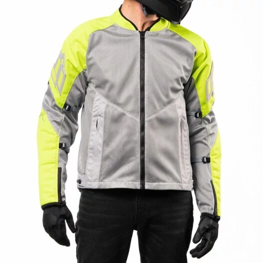 Icon Mesh AF2 CE Hi-Viz мотокуртка серая с желтыми вставками (размер: s)