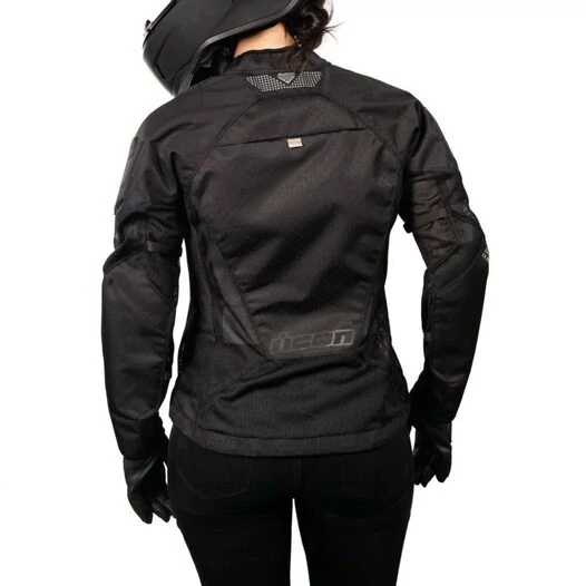 Icon Mesh AF2 CE Wmn Stealth мотокуртка черная женская (размер: xs)