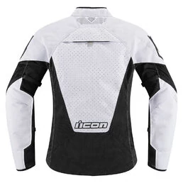 Icon Mesh AF2 CE Wmn White мотокуртка черная с белыми вставками