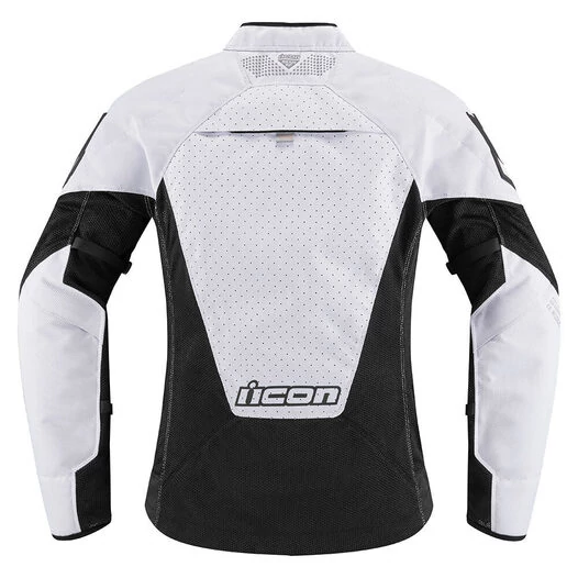 Icon Mesh AF2 CE Wmn White мотокуртка черная с белыми вставками (размер: m)
