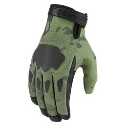 Icon Hooligan CE Green Camo мотоперчатки зеленые