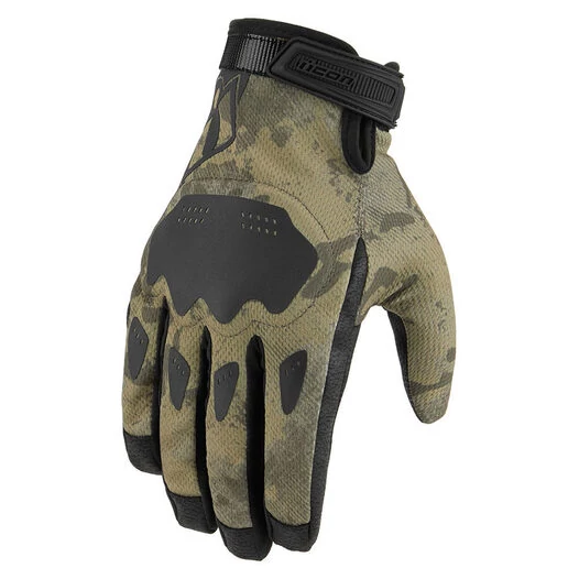 Icon Hooligan CE Tan Camo мотоперчатки песочные