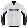 Icon Hooligan CE мотокуртка белая с черными вставками
