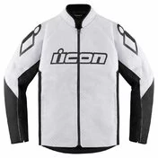 Icon Hooligan CE мотокуртка белая с черными вставками