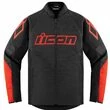Icon Hooligan CE Slayer мотокуртка черная с красными вставками (размер: s)
