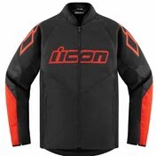 Icon Hooligan CE Slayer мотокуртка черная с красными вставками