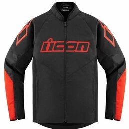 Icon Hooligan CE Slayer мотокуртка черная с красными вставками