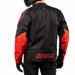 Icon Hooligan CE Slayer мотокуртка черная с красными вставками