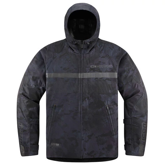 Icon PDX3 CE Dark Camo черная мотокуртка
