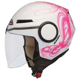SMK Streem Fantasy Open Face Helmet Белый / розовый (размер: xl)