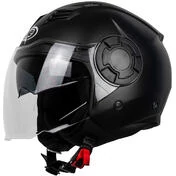 Jet One ALFA 2.0 Solid Black Matt Motorcycle Мотошлем