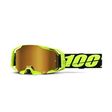 100% Armatic Goggle Neon Yellow Mirrored Желтый