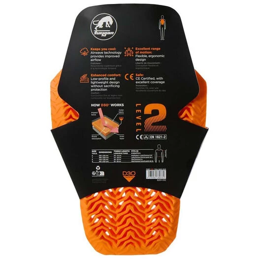 FURYGAN D30 back protector Оранжевый