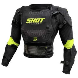 SHOT Optimal 2.0 long sleeve protection T-shirt Black / neon yellow (размер: 2xs)